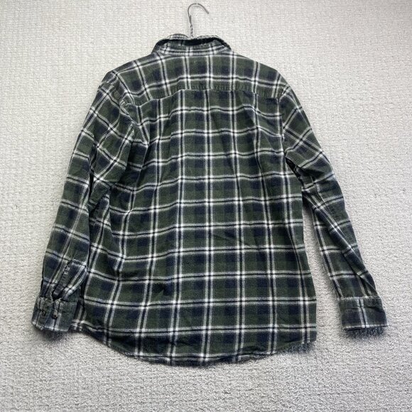 Ranch Gear Flannel Lumberjack Button Shirt Forest Green Western Men Sz M - Picture 10 of 13